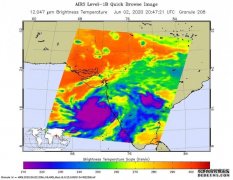 <b>杏耀登陆美国宇航局的红外数据显示，热带气旋</b>