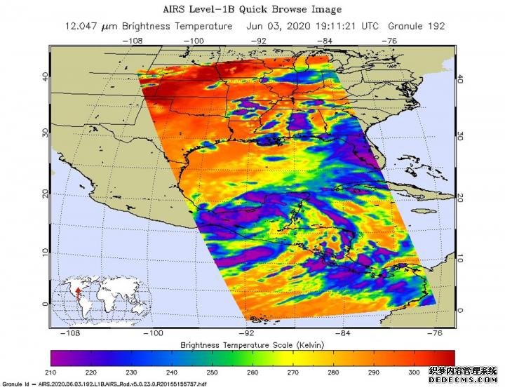 NASA的红外图像显示了克里杏耀登陆斯托巴尔的强降雨能力