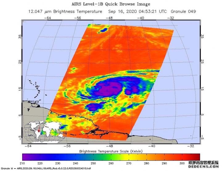 杏耀测速美国航空航天局发现，飓风泰迪的西侧是最冷的云顶