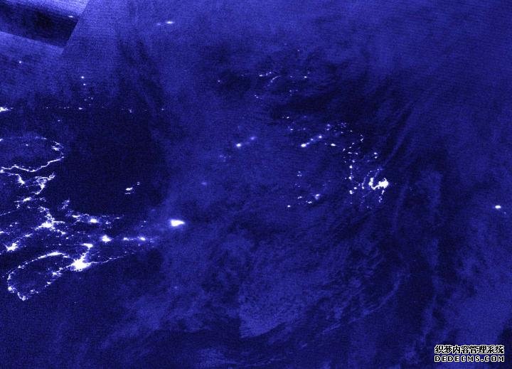 杏耀后热带风暴泰迪在美国宇航局纽芬兰夜景